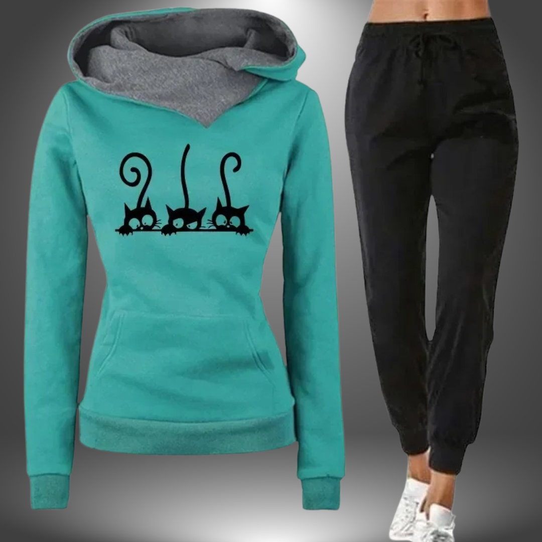 Mimi™ | Ensemble Combinaison Amour Félin pour Femme