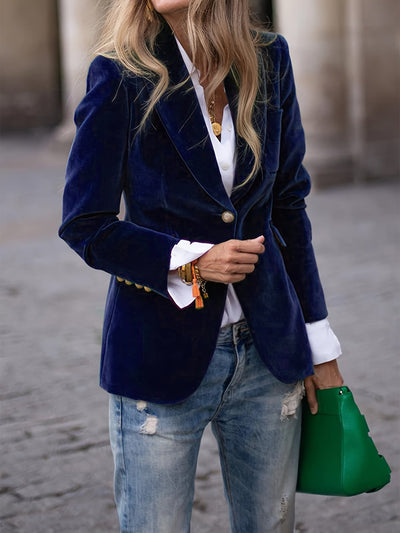 Blazer Vittoria retrò élégant à un bouton