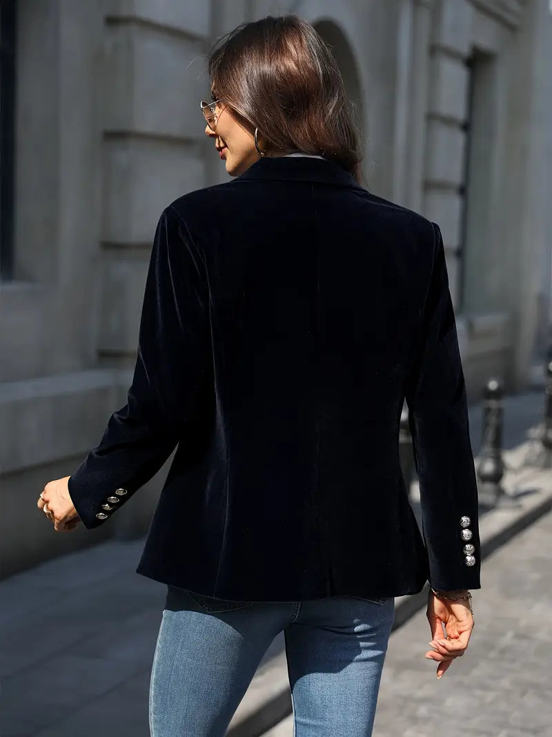 Blazer Vittoria retrò élégant à un bouton