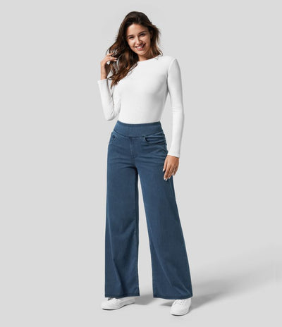 Evie | Pantalon Élastique Confortable à Taille Haute