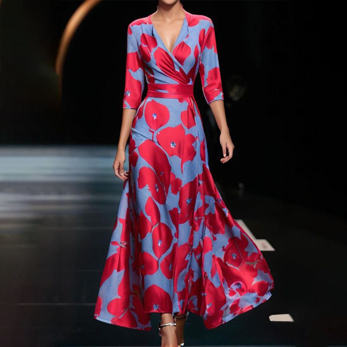 Jessica - Robe avec décolleté en V