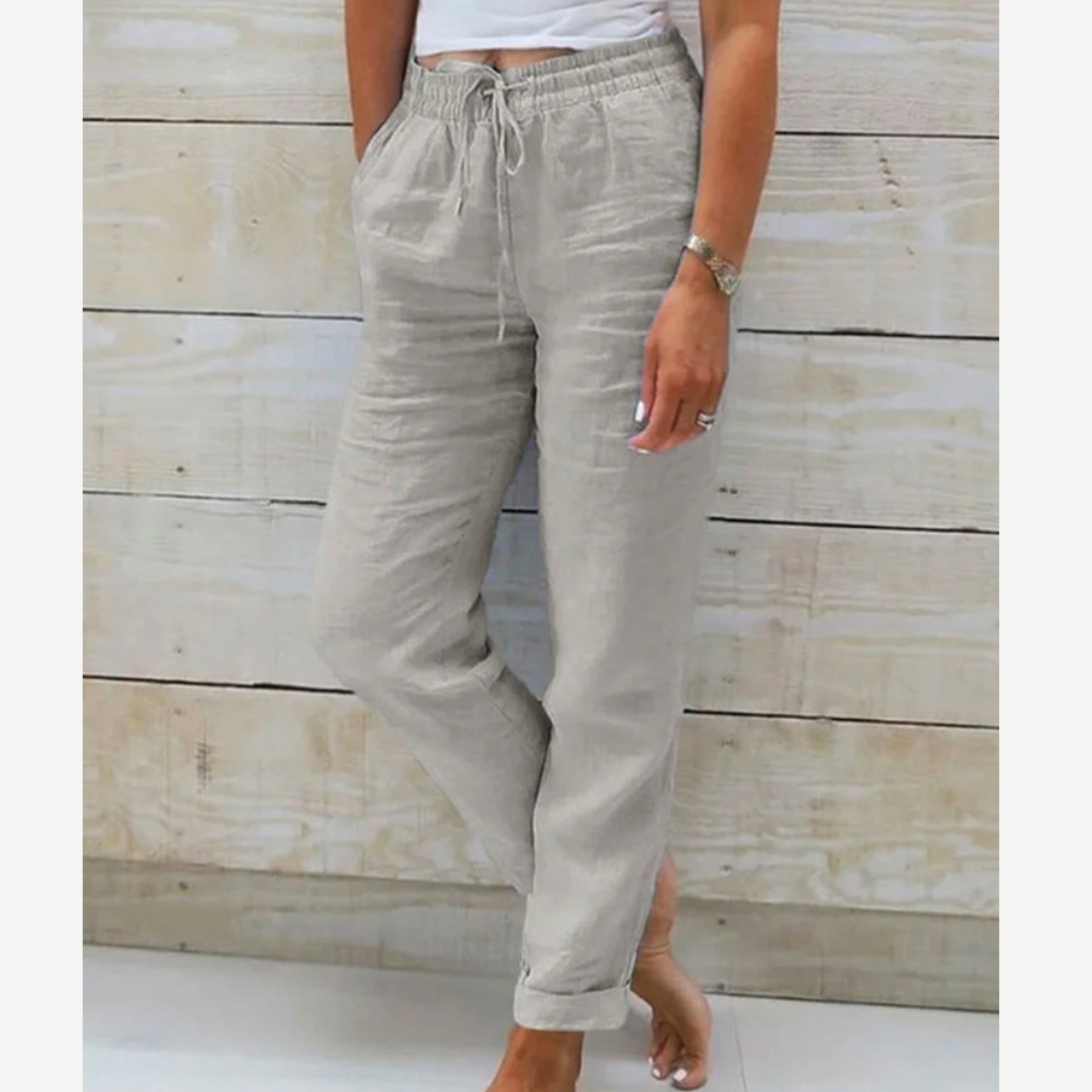 Eleonor® – Pantalons Élastiques en Lin Premium Respirant