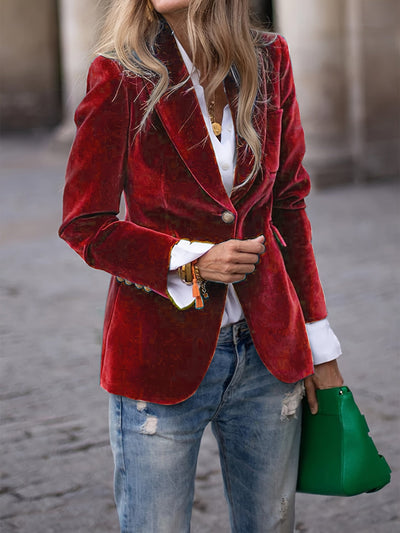 Blazer Vittoria retrò élégant à un bouton