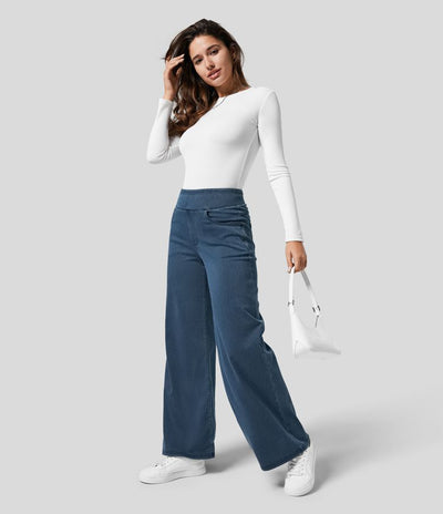 Evie | Pantalon Élastique Confortable à Taille Haute