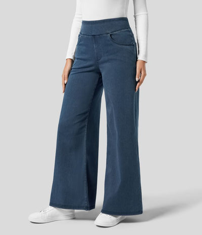 Evie | Pantalon Élastique Confortable à Taille Haute