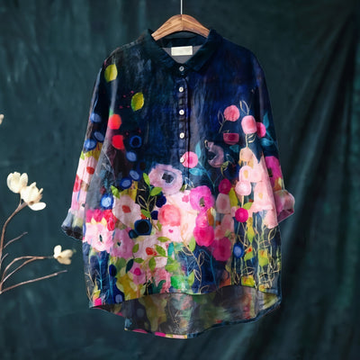 Lila - Chemisier à Imprimé Floral Romantique