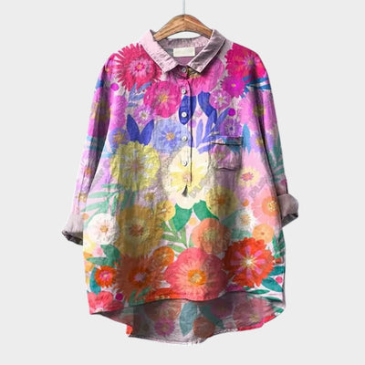 FRANCESCA | Blouse Oversize Florale avec Couleurs Lumineuses et Confort Élégant pour Tous les Jours