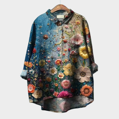SOFIA | Blouse Oversize Florale avec Confort Quotidien et Style Radieux pour Chaque Occasion