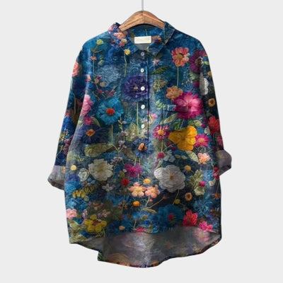 SOFIA | Blouse Oversize Florale avec Confort Quotidien et Style Radieux pour Chaque Occasion