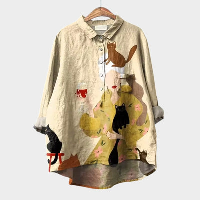 ELISABETTA | Blouse Oversize Florale avec Confort Enveloppant pour des Journées Insouciantes