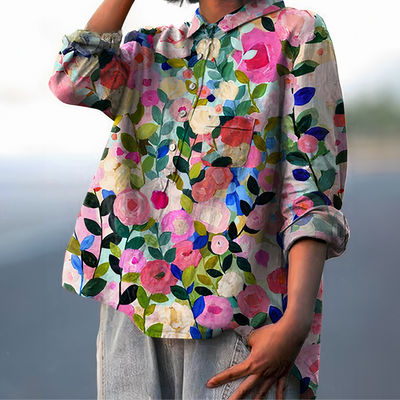 Lila - Chemisier à Imprimé Floral Romantique