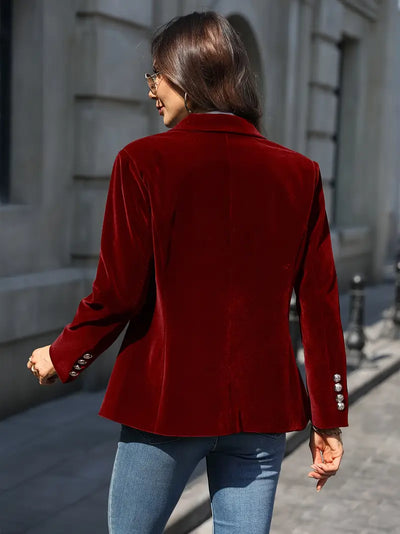 Blazer Vittoria retrò élégant à un bouton