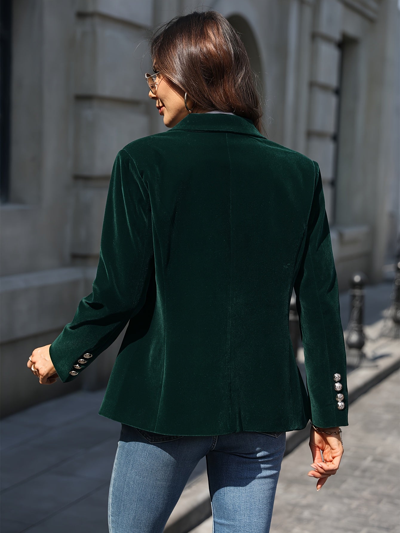 Blazer Vittoria retrò élégant à un bouton