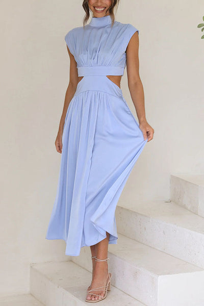 Quincy | Robe midi avec découpe et poches
