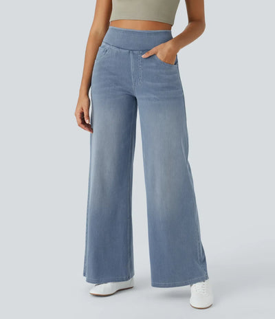 Evie | Pantalon Élastique Confortable à Taille Haute