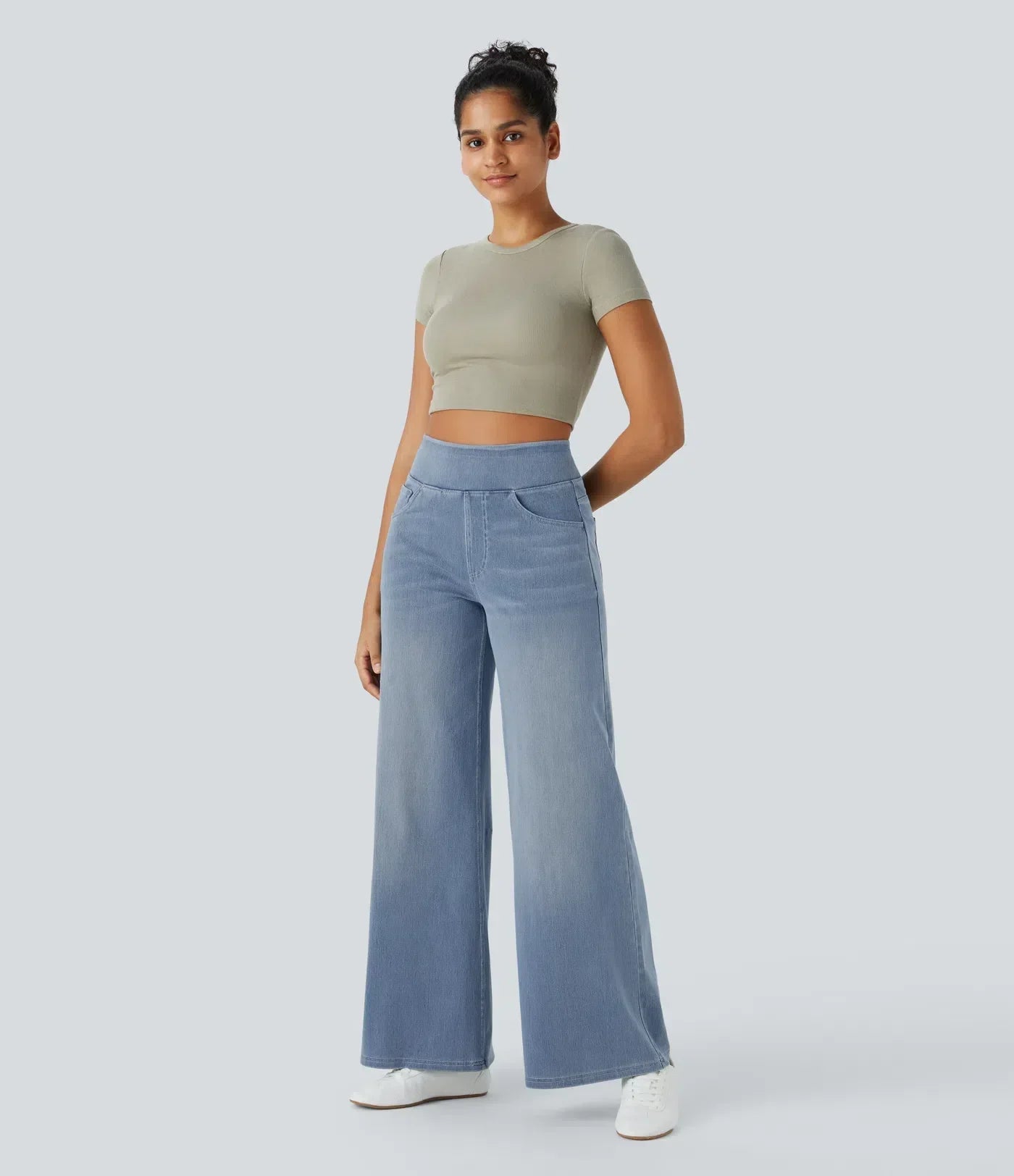Evie | Pantalon Élastique Confortable à Taille Haute