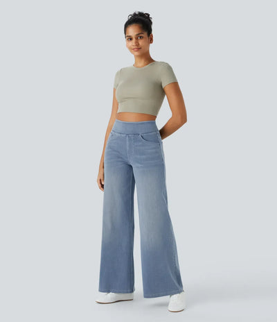 Evie | Pantalon Élastique Confortable à Taille Haute