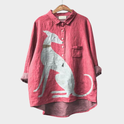 PALMIRA | Chemise Oversize avec Design Canin et Confort Quotidien pour un Look Décontracté